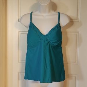 Coastal Blue Tankini Racerback Top Sz M (8/10) NWOT